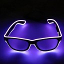 Gafas de fiesta luminosas con LED intermitente y cable EL 15,3 x 5 x 14,3 cm marco de PC Tres modos de luz Alimentación 2 pilas AA 7