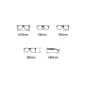 Gafas de lectura negras +1.50 con filtro de luz azul, ligeras, de titanio y TR90, protección ocular, montura flexible para un uso cómodo. 2