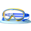 Gafas de natación para niños transparentes antivaho Sello de silicona Lentes de policarbonato gran angular Natación deportiva cómoda 2