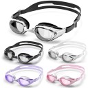Gafas de natación Tamaño universal Marco de silicona Protección UV Gafas cómodas para nadar en piscina y aguas abiertas 1