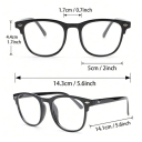 Gafas de plástico con filtro de luz azul Protección ocular al trabajar con el ordenador Gafas elegantes sin dioptrías Alivio 5
