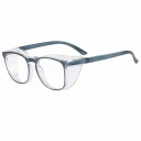 Gafas de protección 147 mm marco de PC 26 g transparentes antiempañamiento protección contra luz azul con protectores laterales 7