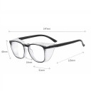 Gafas de protección 147 mm marco de PC 26 g transparentes antiempañamiento protección contra luz azul con protectores laterales 2