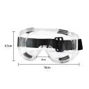 Gafas de seguridad de laboratorio antivaho y antirayaduras Resistentes a impactos y al agua Marco de PVC a prueba de polvo Lente de PC con válvulas 4