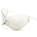 Gafas de sol futuristas Gafas de seguridad de gran tamaño Gafas de sol de gran tamaño Gafas redondas modernas Gafas con forma 16 x 9,5 x 7,5 cm 8