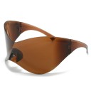 Gafas de sol futuristas Gafas de seguridad de gran tamaño Gafas de sol de gran tamaño Gafas redondas modernas Gafas con forma 16 x 9,5 x 7,5 cm 9