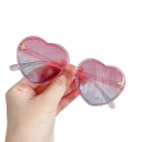 Gafas de sol infantiles en forma de corazón con marco brillante Gafas de moda para niñas protección UV Marco ligero Gafas de moda de verano para niños 2