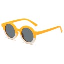 Gafas de sol infantiles redondas con montura bicolor Marco de plástico ligero Gafas elegantes para niños Protección ocular para el verano, excursiones y parques 3
