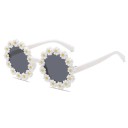 Gafas de sol para niñas con flores decorativas Gafas infantiles elegantes Protección UV 125 x 57 mm Montura ligera Gafas de moda de verano 3