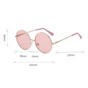 Gafas de sol redondas para niños 122 x 50 mm Marco de metal Gafas retro elegantes para niños Marco de metal ligero Gafas de verano para excursiones, parques y vacaciones 2