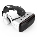 Gafas VR con auriculares para teléfonos móviles de 4,5 a 6,53 pulgadas casco 3D para realidad virtual con correa para la cabeza en color blanco 4