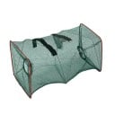 Gaiola dobrável verde em rede para peixes 45 x 22 cm Armadilha para lagostins, caranguejos e camarões Armadilha em rede para isco para pesca marinha 1