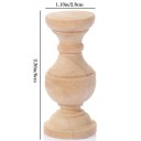 Gamba in legno per mobili con forma decorativa tornita 6 cm legno chiaro naturale gamba per mobiletto, comò o piccolo mobile 2