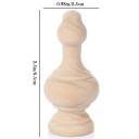 Gamba in legno per mobili forma cilindrica tornita 6,5 cm legno chiaro naturale gamba per armadietto, cassettiera o mobili piccoli 2