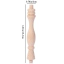 Gamba in legno per mobili profilo decorativo tornito 13,5 cm legno massello naturale gamba chiara per cassettiera tavolo armadietto 2