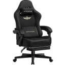 Gaming Chair with Extended Footrest, Height 131 cm, Upholstery Fabric, Swivel Adjustable Chair for Gaming and Home Office 2