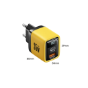 GaN 35W snellader met LED-display EU-stekker laadt apparaten tegelijkertijd op USB C- en USB A-poorten QC3.0 PD 5V 3A universele adapter 8