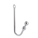 Gancho anal de acero inoxidable con 2 bolas en la punta para una estimulación intensa y un juego seguro, embalaje discreto. 1