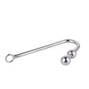 Gancho anal de acero inoxidable con 2 bolas en la punta para una estimulación intensa y un juego seguro, embalaje discreto. 2