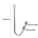 Gancho anal de acero inoxidable con 2 bolas en la punta para una estimulación intensa y un juego seguro, embalaje discreto. 3