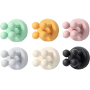 Gancho de silicona para baño, soporte adhesivo para cepillo de dientes y afeitado, organizador de pared para maquinilla de afeitar y esponja. 2