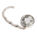 Gancho plegable para bolso de mesa, 4,5 cm, con diamantes de imitación, elegante, portátil, para cafetería 2