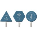 Ganchos adesivos de plástico 3 pcs 5