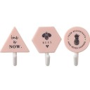 Ganchos adesivos de plástico 3 pcs 6