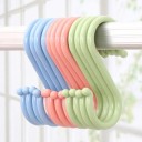 Ganchos de plástico em forma de S para barra na cozinha e na casa de banho Para pendurar utensílios e toalhas ou acessórios de casa de banho Cores 2
