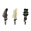 Ganchos decorativos em forma de cabeça de guitarra 3 pcs 1