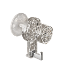 Ganci a ventosa trasparenti 2 pz 9,8 x 5 x 4,5 cm Ganci con effetto onde nell'acqua Ganci removibili per il bagno Ganci da cucina per superfici lisce 2