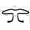 Gancio per auto per poggiatesta 43,5 x 24 cm Appendino nero in PVA e acciaio inossidabile Supporto per giacca Camicia Completo Viaggio sicuro 2