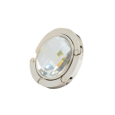 Gancio pieghevole per borse da tavolo 4,5 cm Gancio con gemma artificiale Elegante supporto per borse Appendino portatile da tavolo 3