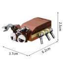 Gândac 3,7 x 6,2 x 2,5 cm Mini 3D construcție 26 buc Micro blocuri Model mic de insectă de asamblat Jucărie creativă de construcție pentru copii de la 9 ani 2