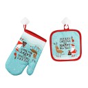Gant de cuisine de Noël avec dessous 2 pièces 5