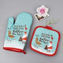 Gant de cuisine de Noël avec dessous 2 pièces 1