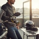 Gant de protection pour motard Orthèse articulaire avec serrage rotatif Pour poignet 6,0–7,4 cm Matériau PU Pour moto et scooter 11