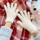 Gants d'hiver en peluche pour femmes Gants en velours doux Taille universelle Gants chauds et réconfortants pour l'hiver Élégance et confort 6