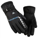 Gants d'hiver isolés Gants pour hommes résistants au vent Gants de neige avec design antidérapant Gants de ski avec sangle de serrage au poignet 2