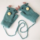 Gants d'hiver pour enfants avec renne A548 2