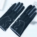 Gants d'hiver pour femmes avec chat A2 3