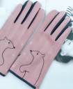 Gants d'hiver pour femmes avec chat A2 5