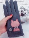 Gants d'hiver pour femmes avec chat A2 6