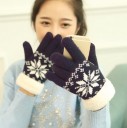 Gants d'hiver pour femmes avec flocon J2435 6