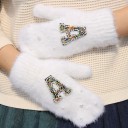 Gants d'hiver pour femmes avec perles 2