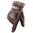 Gants d'hiver pour hommes avec fonction tactile Gants chauds pour l'hiver avec fourrure et bande de serrage 2