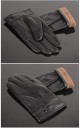 Gants d'hiver pour hommes en cuir véritable 2