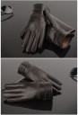 Gants d'hiver pour hommes en cuir véritable 3