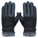 Gants d'hiver pour hommes en simili cuir 1