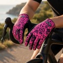 Gants de cyclisme et de plein air à doigts complets avec impression d'images sur le dos et la paume pour le vélo et d'autres activités 2